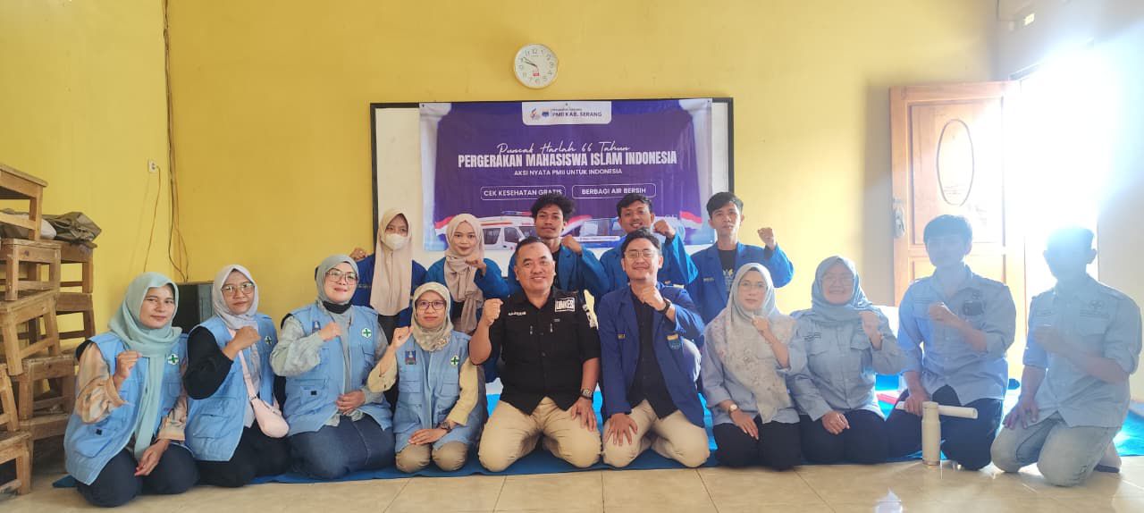 Peringati Harlah ke-66, PMII Kabupaten Serang Hadirkan Cek Kesehatan Gratis dan Air Bersih